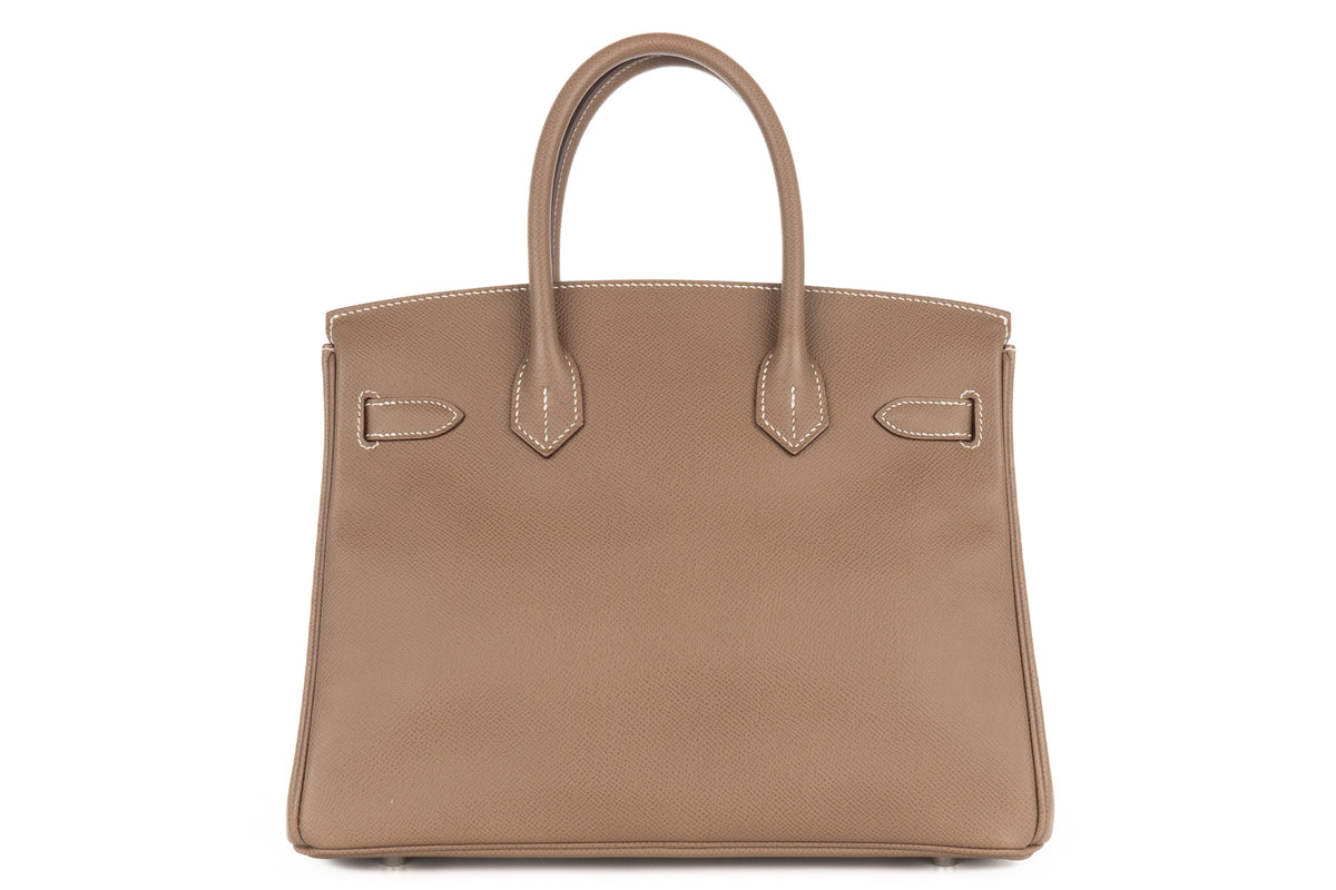 Hermès Birkin 30 Etoupe Epsom Retourne Palladium Hardware - view 3