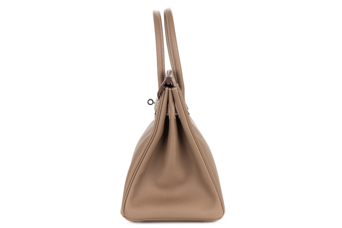 Hermès Birkin 30 Etoupe Epsom Retourne Palladium Hardware - view 4