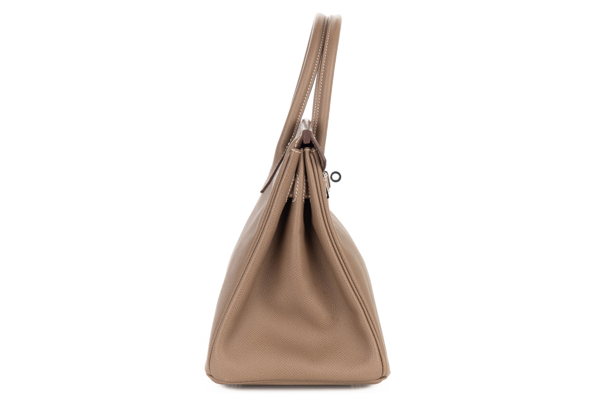 Hermès Birkin 30 Etoupe Epsom Retourne Palladium Hardware - view 5