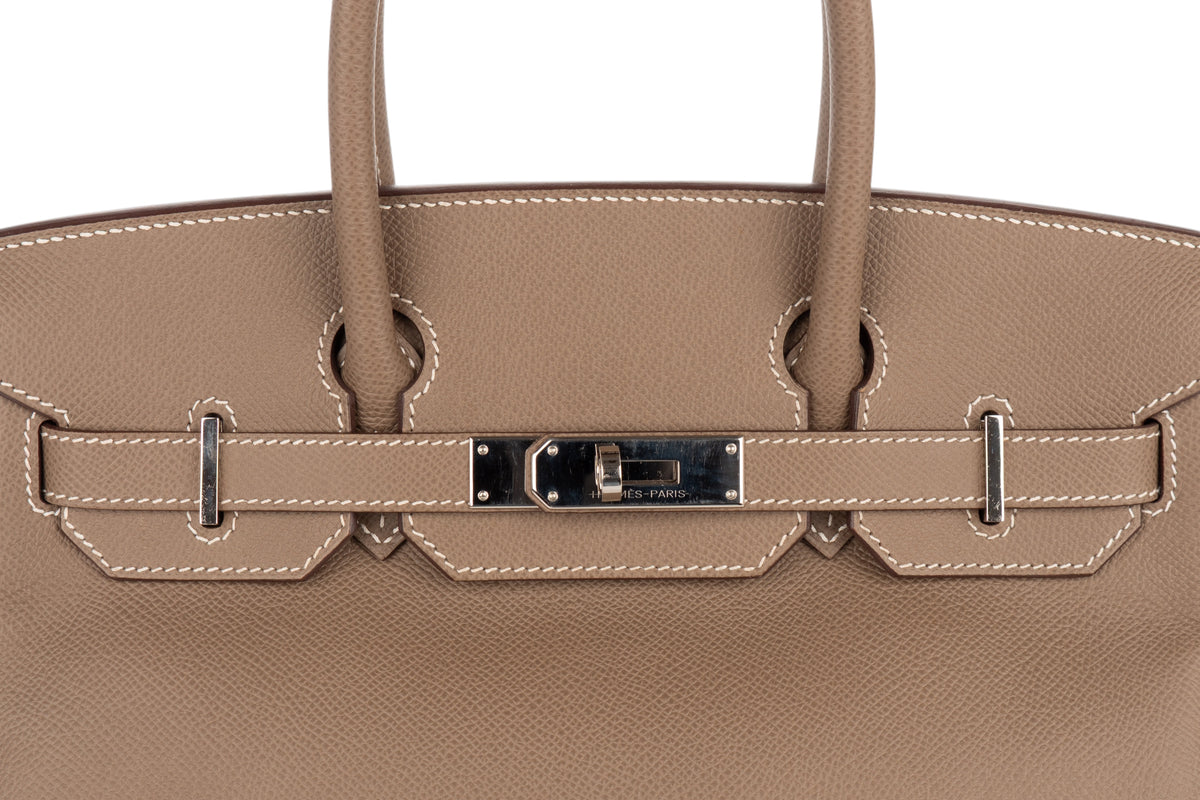Hermès Birkin 30 Etoupe Epsom Retourne Palladium Hardware - view 7