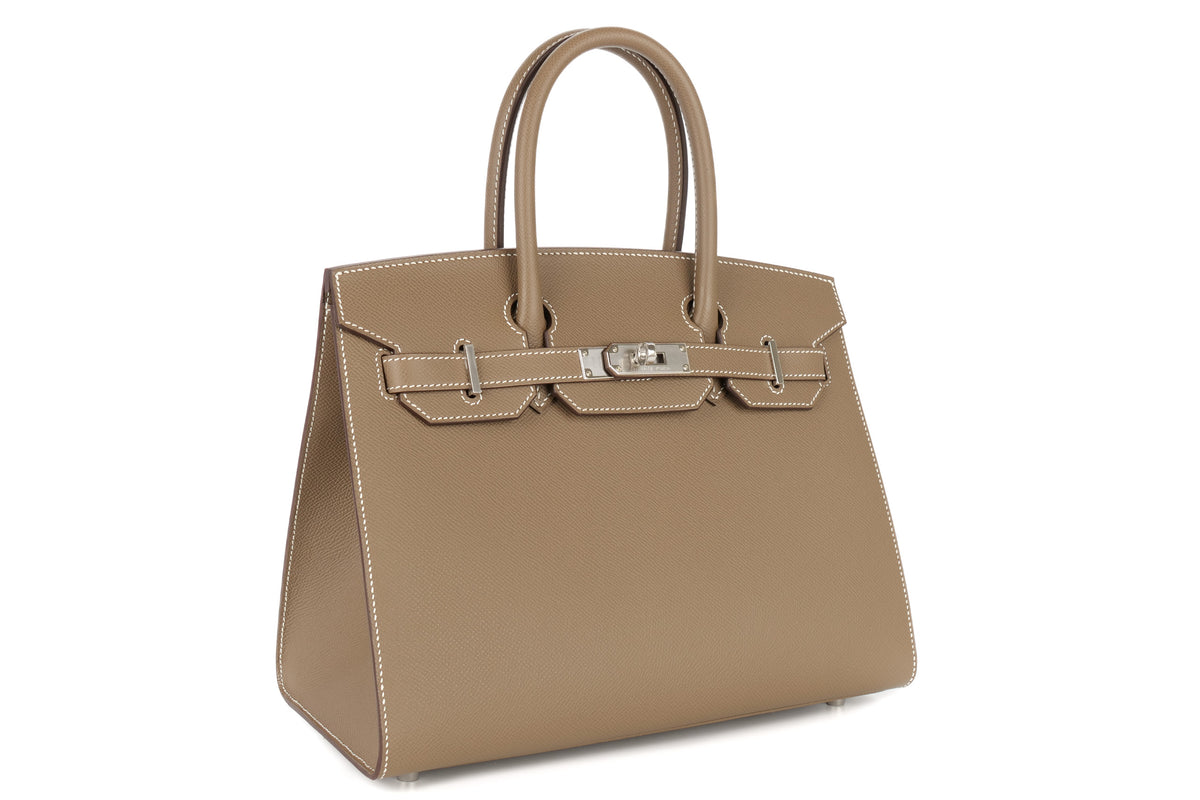 Hermès Birkin 30 Etoupe Epsom Sellier Palladium Hardware - view 2