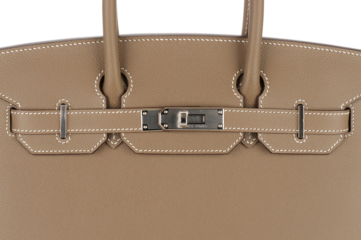 Hermès Birkin 30 Etoupe Epsom Sellier Palladium Hardware - view 7