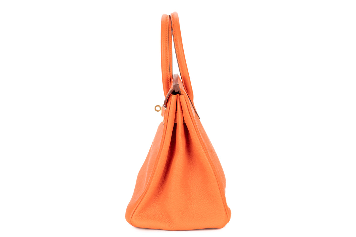 Hermès Birkin 30 Feu Togo Gold Hardware - view 4