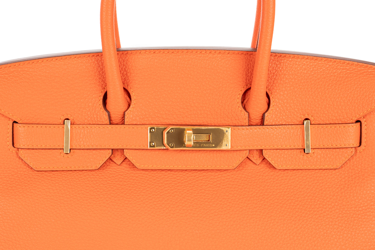 Hermès Birkin 30 Feu Togo Gold Hardware - view 7