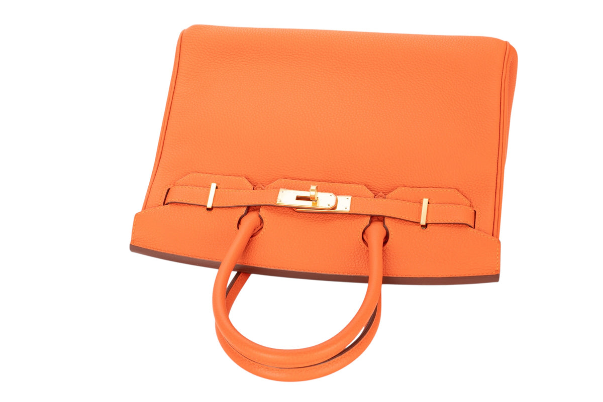 Hermès Birkin 30 Feu Togo Gold Hardware - view 8