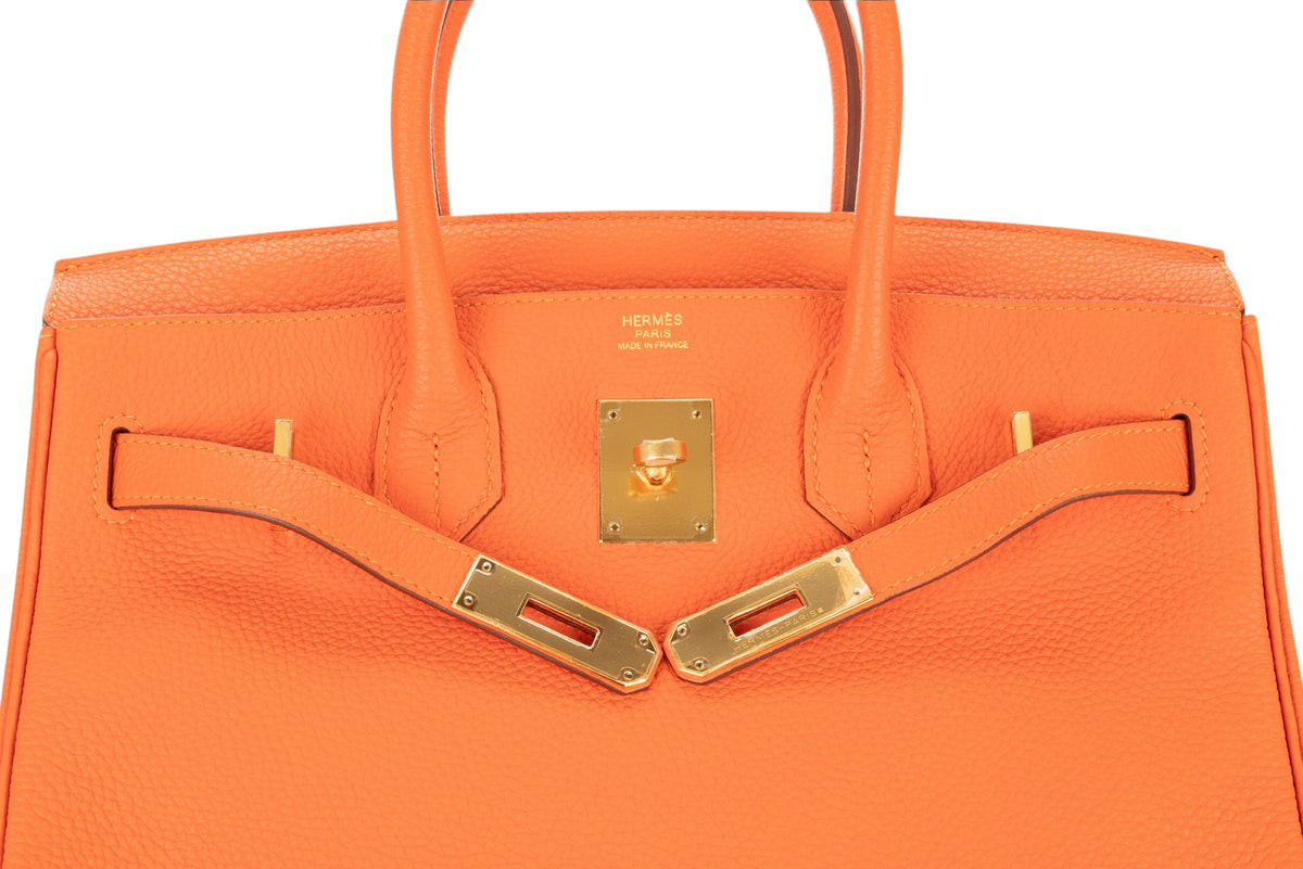 Hermès Birkin 30 Feu Togo Gold Hardware - view 9