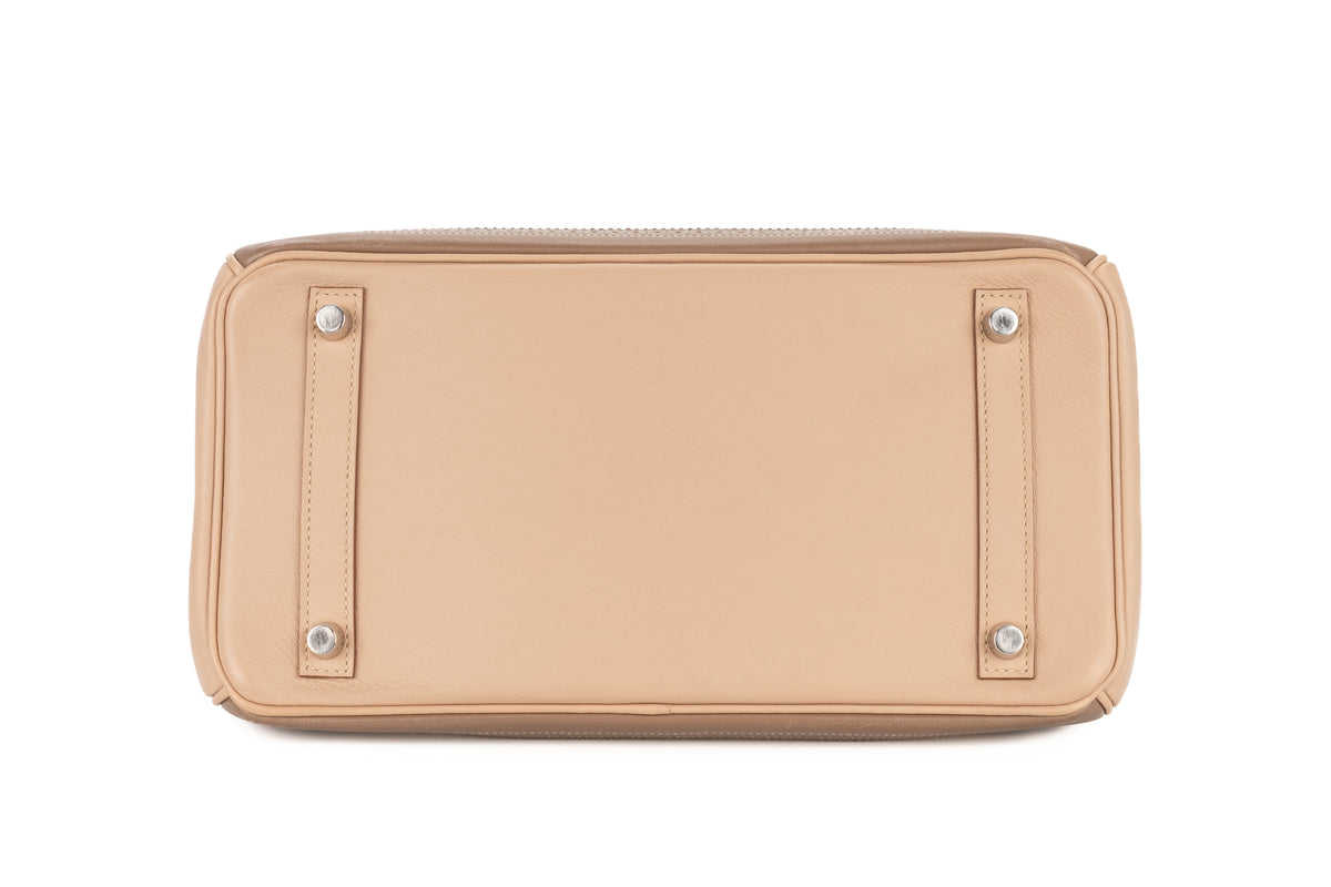 Hermès Birkin 30 Ghillies Etoupe / Argile Swift Palladium Hardware - view 6