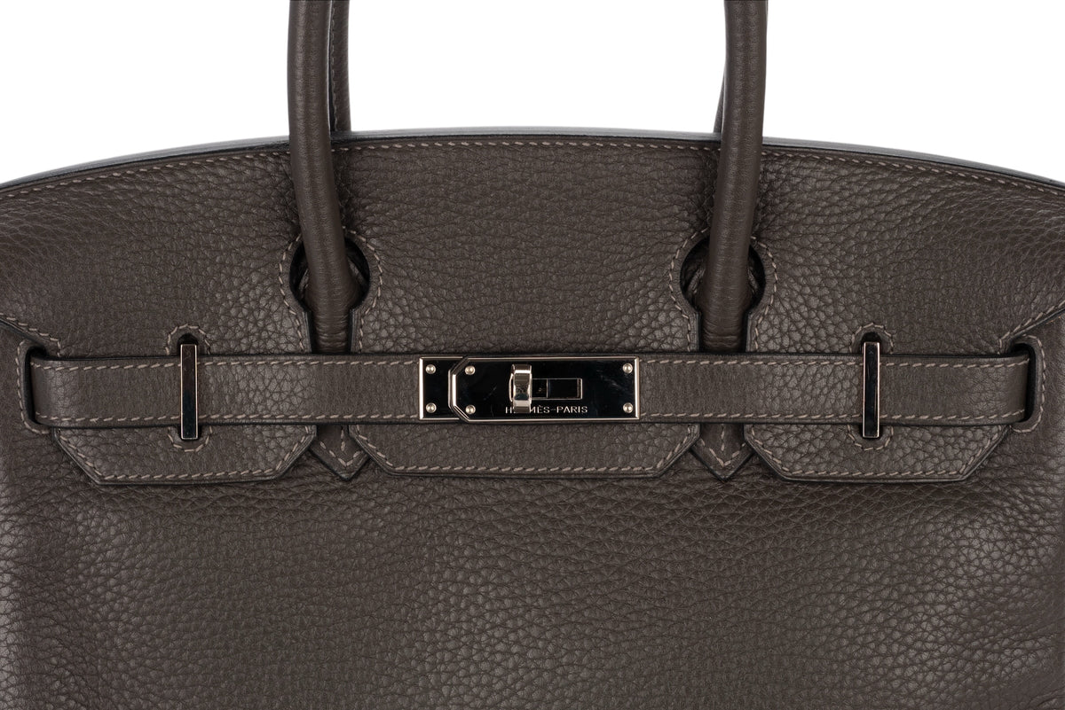 Hermès Birkin 30 Graphite Togo Palladium Hardware - view 9