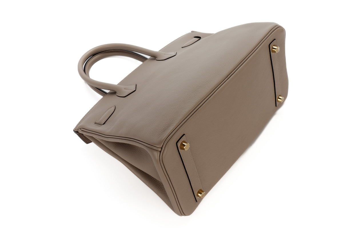 Hermès Birkin 30 Gris Asphalte Togo Gold Hardware - view 11