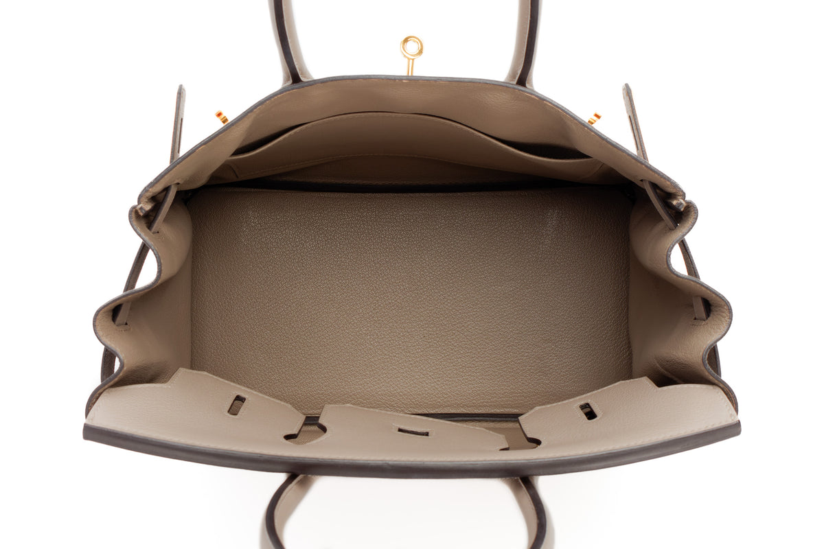 Hermès Birkin 30 Gris Asphalte Togo Gold Hardware - view 13