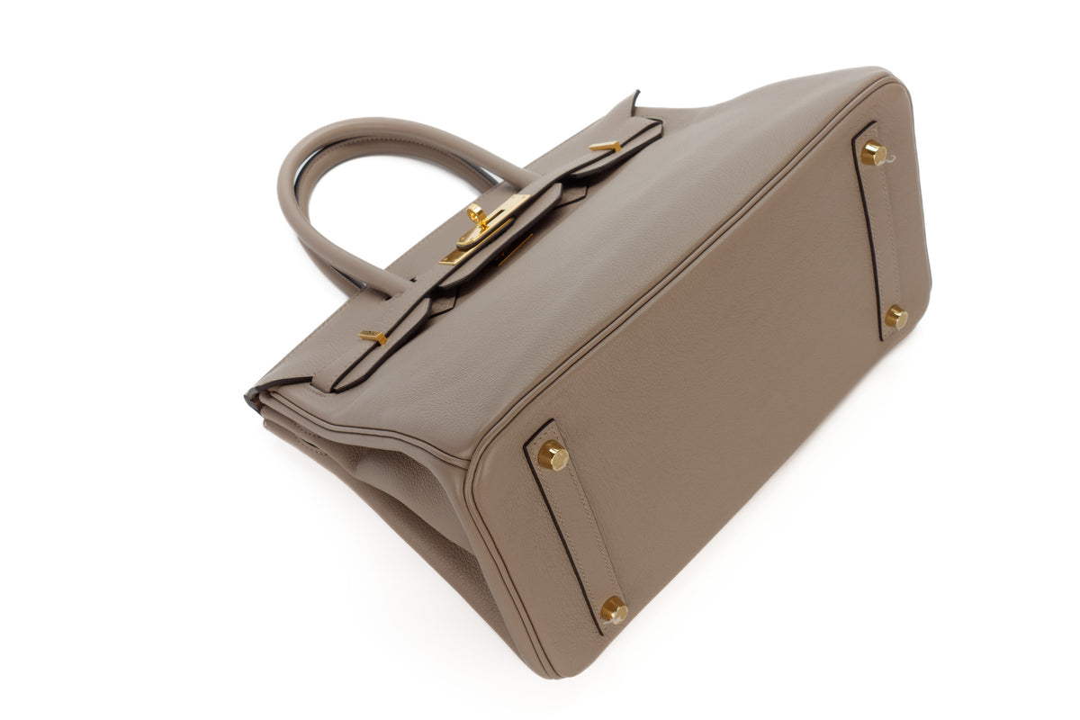Hermès Birkin 30 Gris Asphalte Togo Gold Hardware - view 9