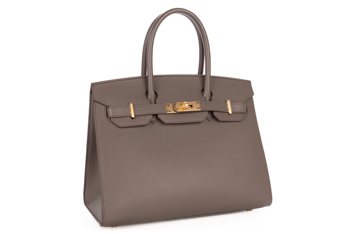 Hermès Birkin 30 Gris Etain Epsom Gold Hardware - view 2