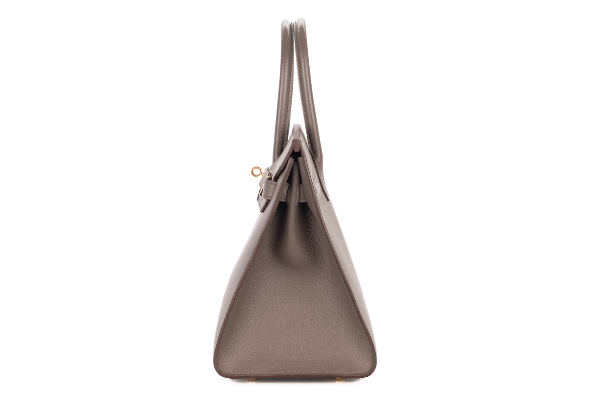 Hermès Birkin 30 Gris Etain Epsom Gold Hardware - view 4