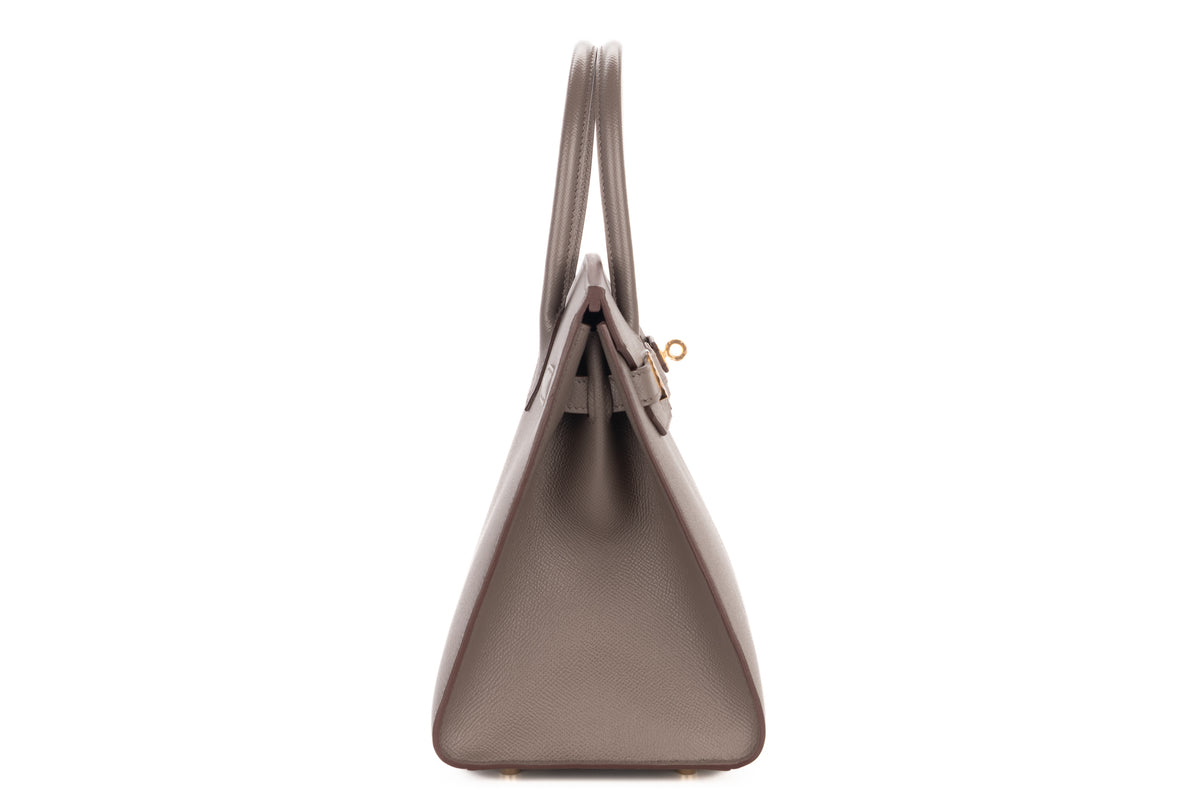 Hermès Birkin 30 Gris Etain Epsom Gold Hardware - view 5