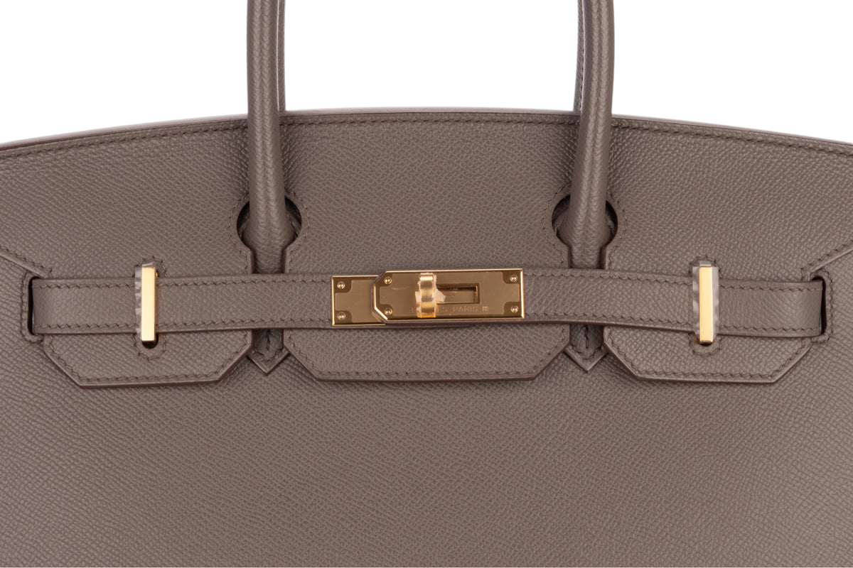 Hermès Birkin 30 Gris Etain Epsom Gold Hardware - view 7