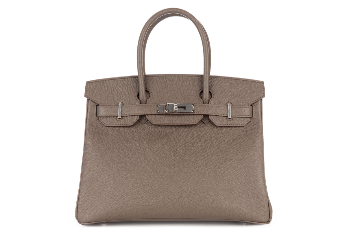 Hermès Birkin 30 Gris Etain Epsom Retourne Palladium Hardware - view 1