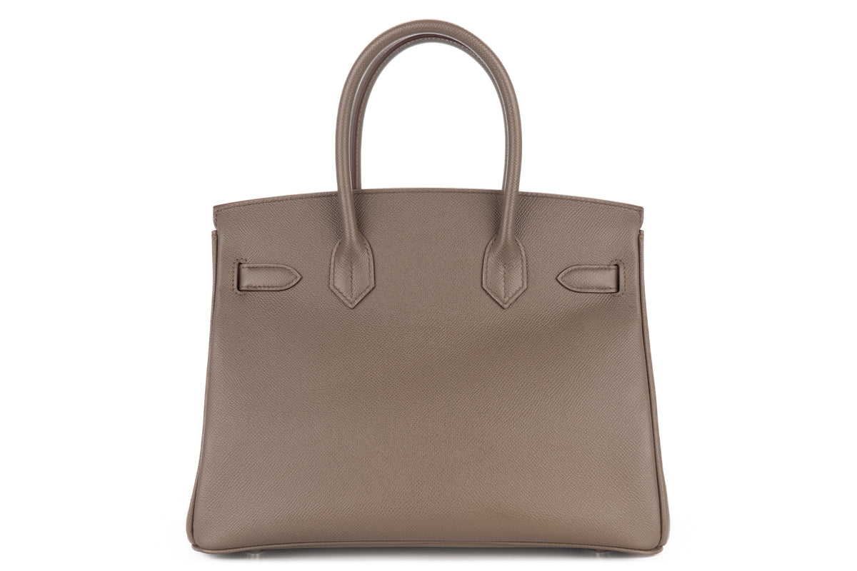 Hermès Birkin 30 Gris Etain Epsom Retourne Palladium Hardware - view 3