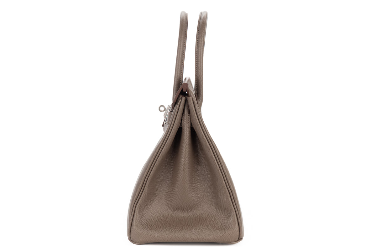 Hermès Birkin 30 Gris Etain Epsom Retourne Palladium Hardware - view 4