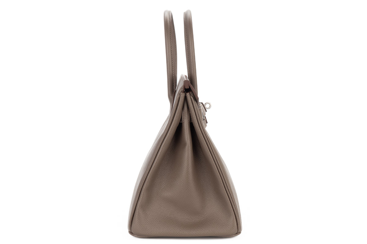 Hermès Birkin 30 Gris Etain Epsom Retourne Palladium Hardware - view 5