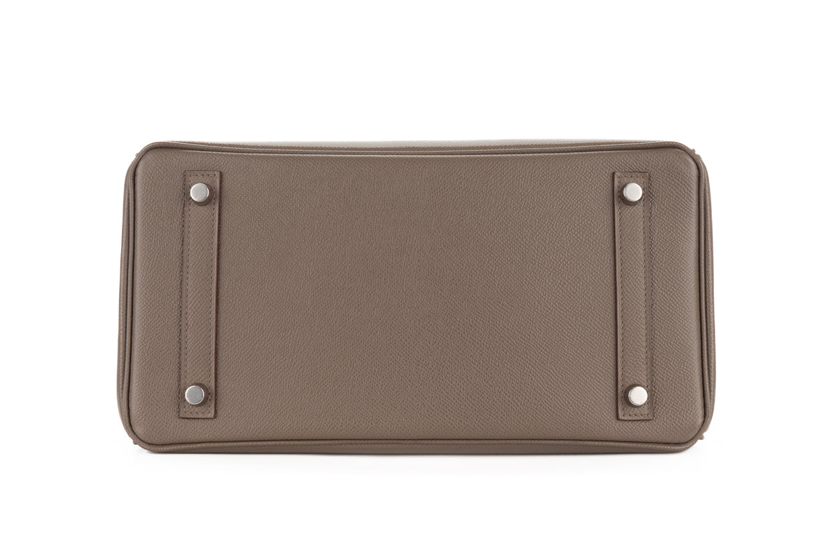 Hermès Birkin 30 Gris Etain Epsom Retourne Palladium Hardware - view 6