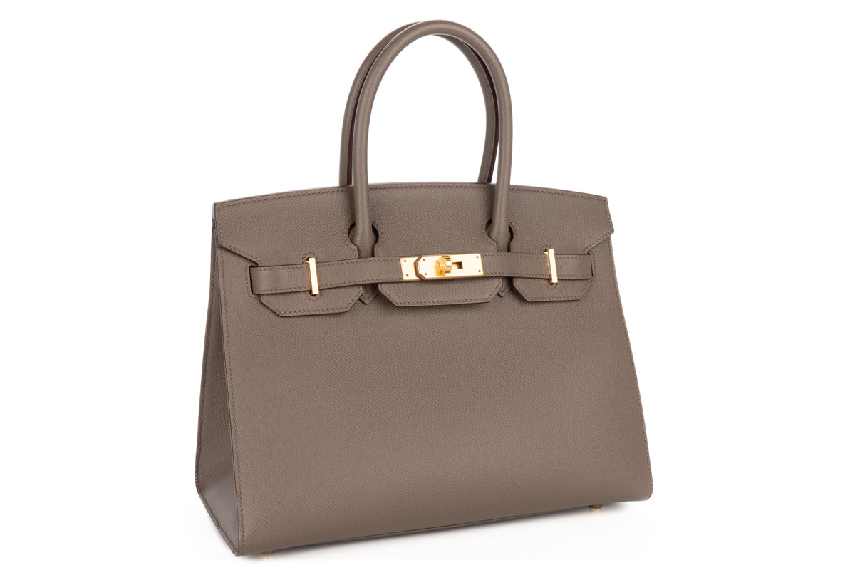 Hermès Birkin 30 Gris Etain Epsom Sellier Gold Hardware - view 2