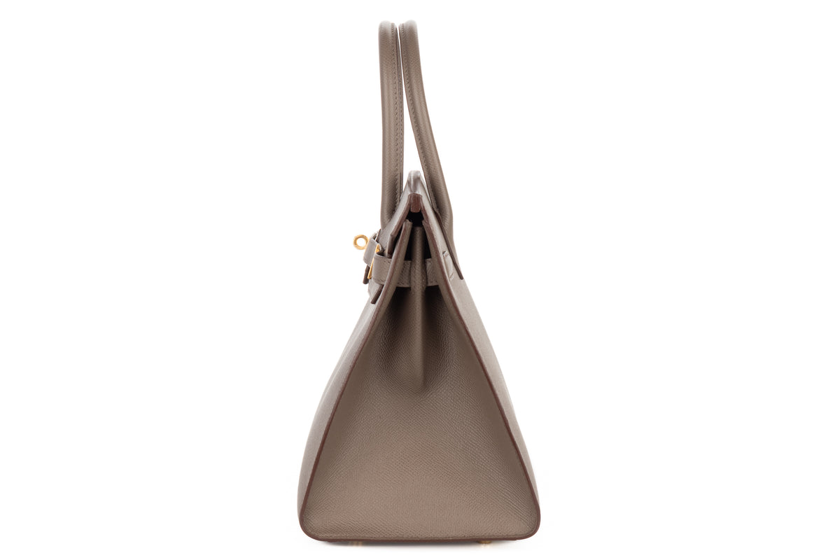 Hermès Birkin 30 Gris Etain Epsom Sellier Gold Hardware - view 4