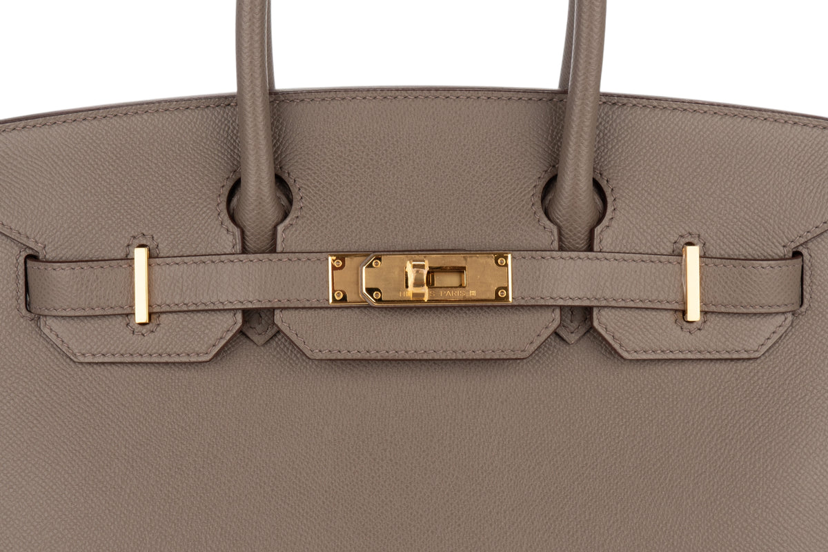 Hermès Birkin 30 Gris Etain Epsom Sellier Gold Hardware - view 7