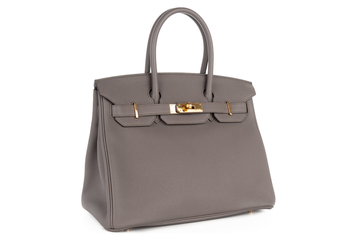 Hermès Birkin 30 Gris Etain Togo Gold Hardware - view 2