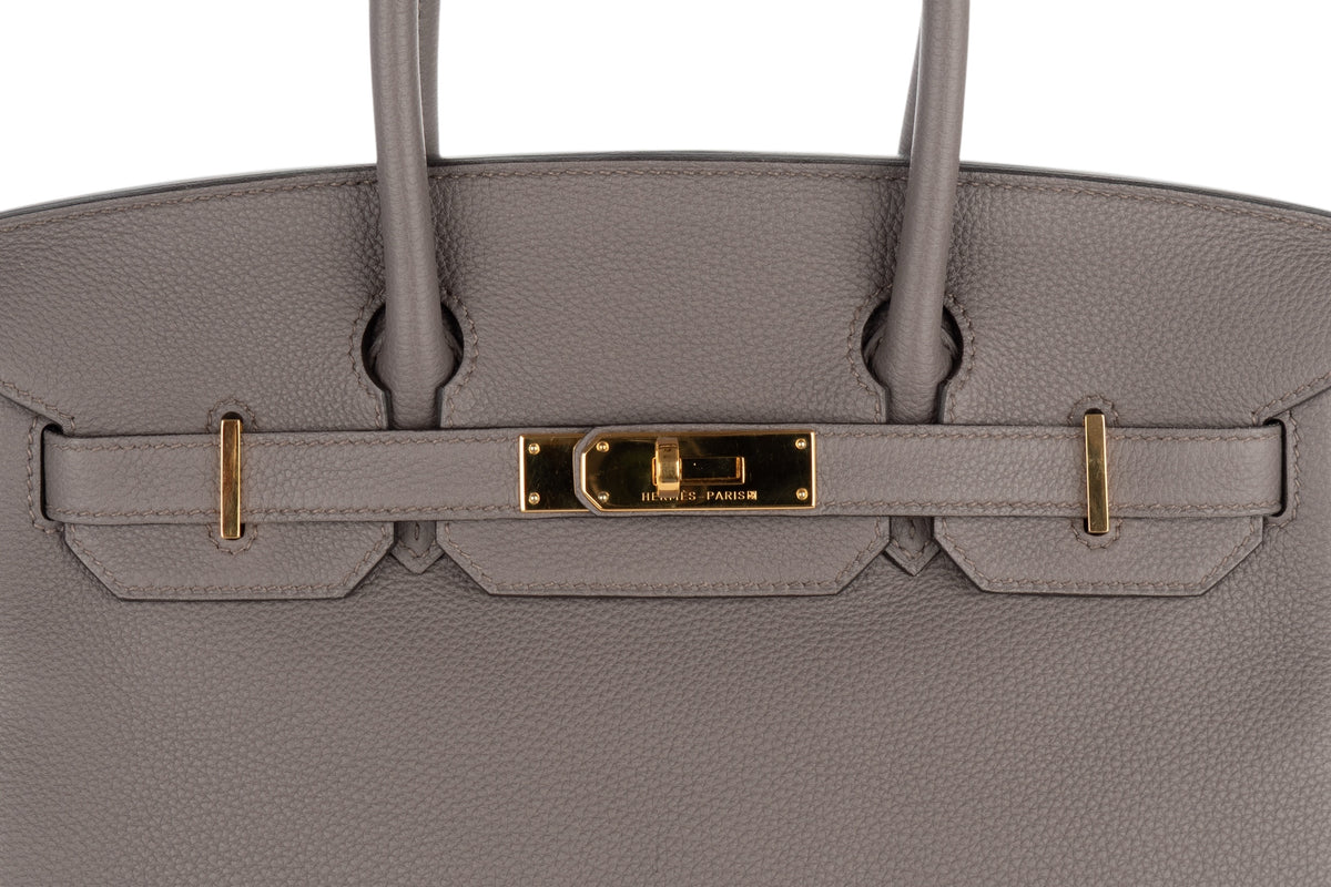 Hermès Birkin 30 Gris Etain Togo Gold Hardware - view 7