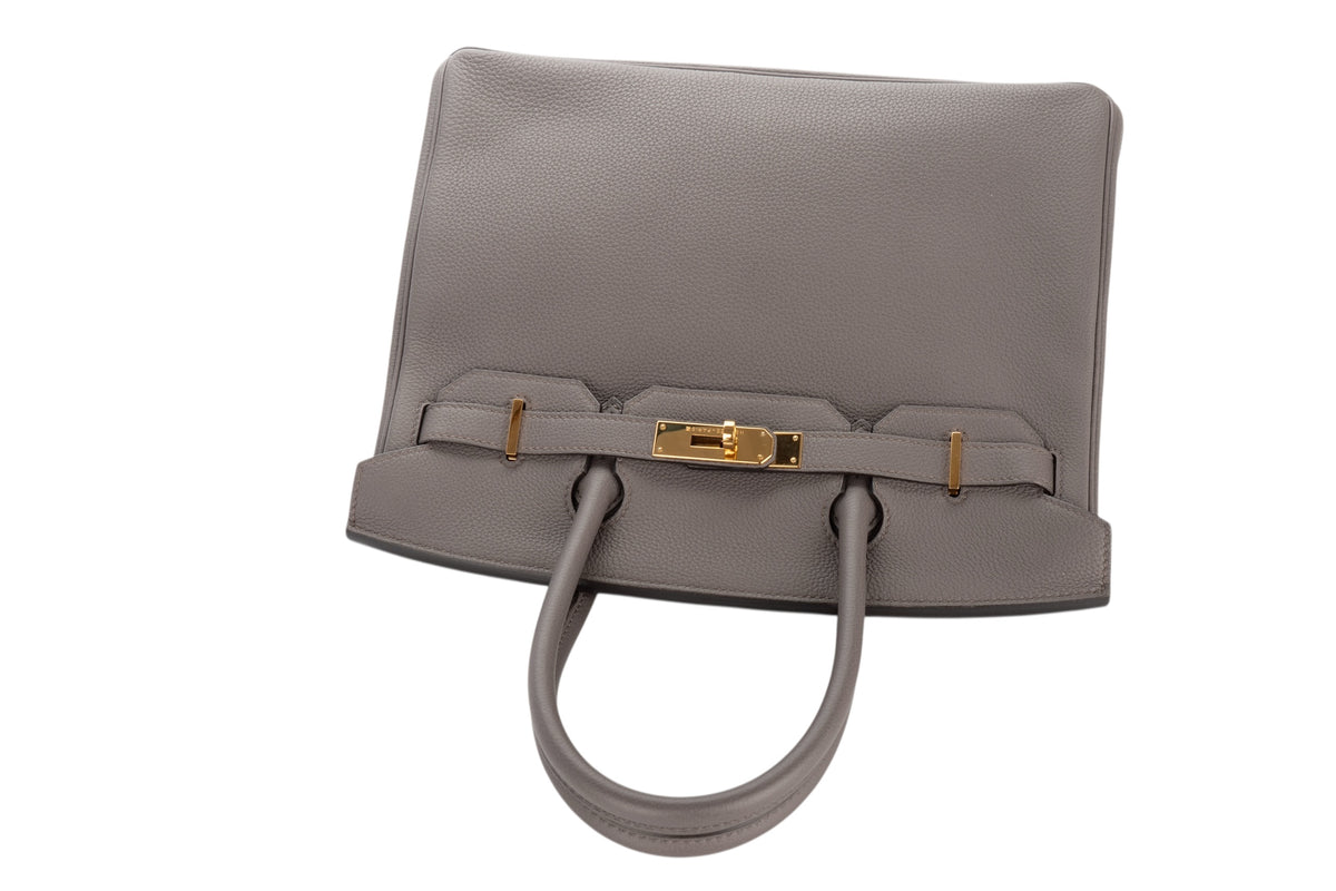 Hermès Birkin 30 Gris Etain Togo Gold Hardware - view 8