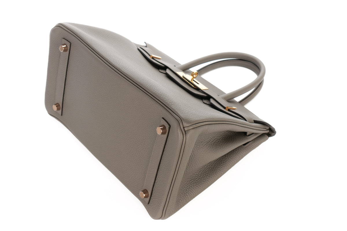 Hermès Birkin 30 Gris Etain Togo Rose Gold Hardware - view 10