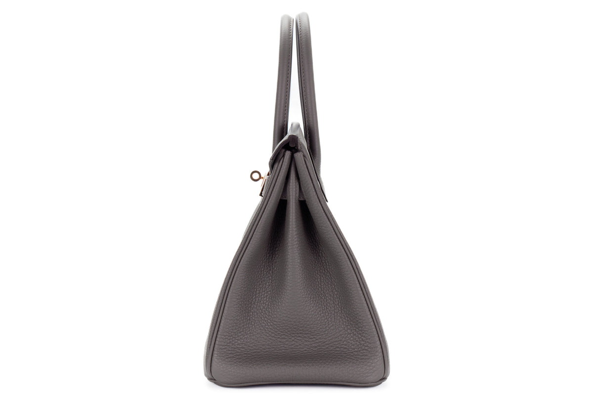 Hermès Birkin 30 Gris Etain Togo Rose Gold Hardware - view 4