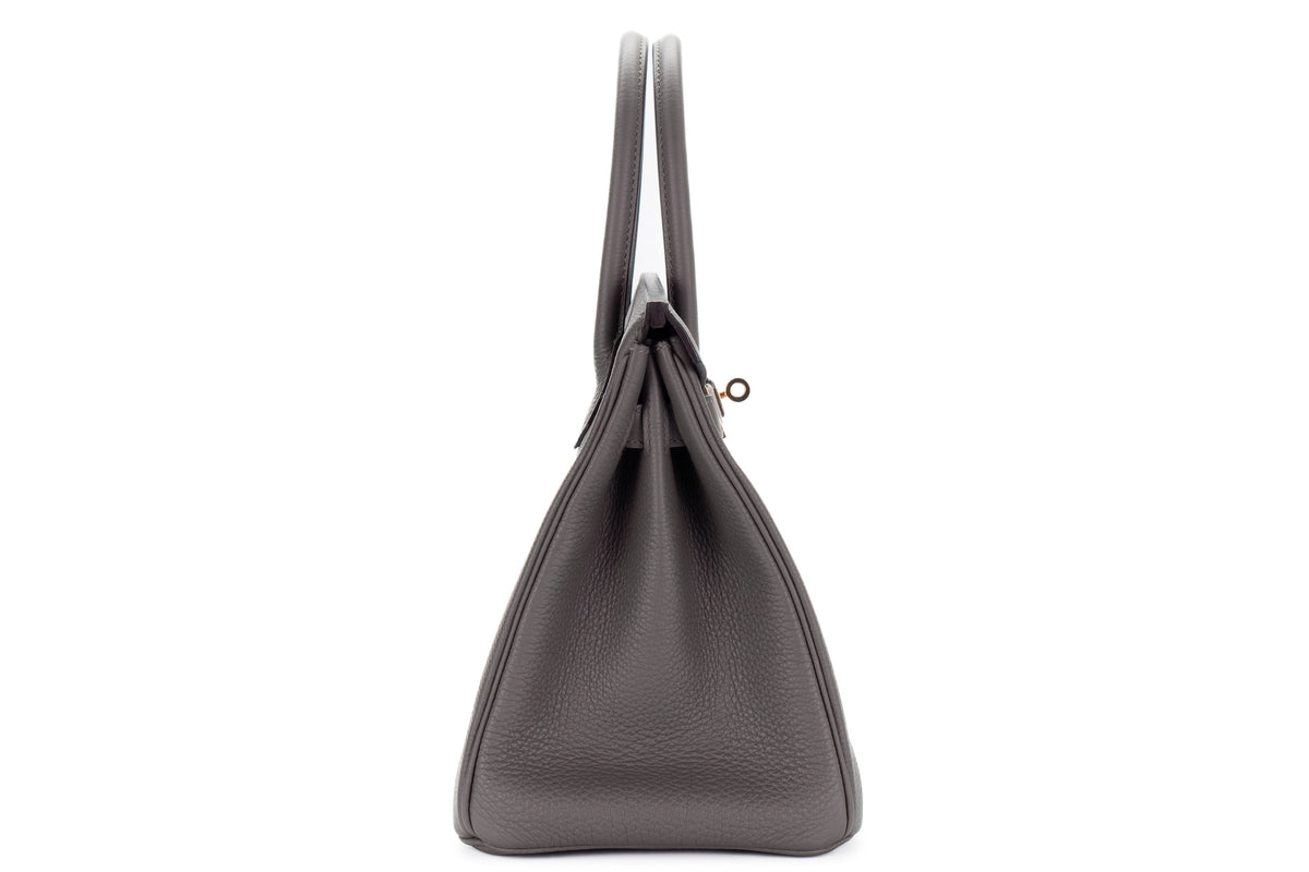 Hermès Birkin 30 Gris Etain Togo Rose Gold Hardware - view 5