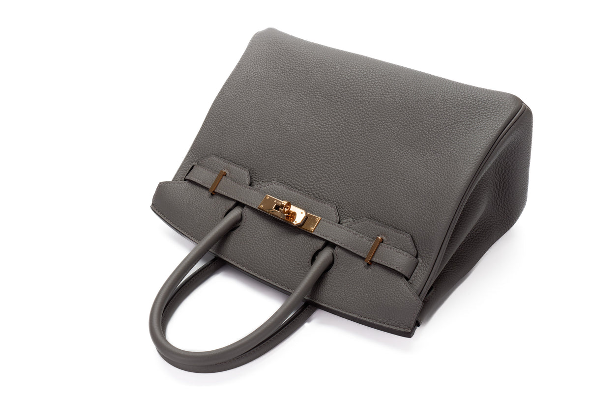 Hermès Birkin 30 Gris Etain Togo Rose Gold Hardware - view 8