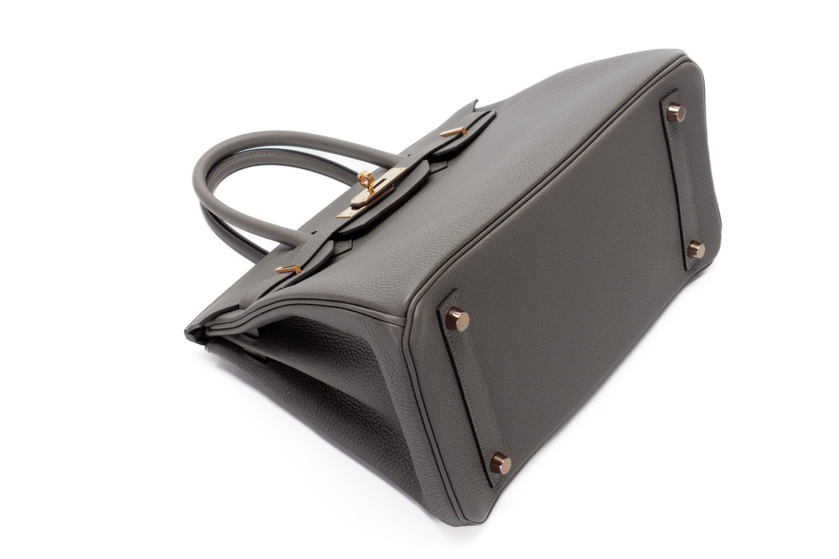 Hermès Birkin 30 Gris Etain Togo Rose Gold Hardware - view 11