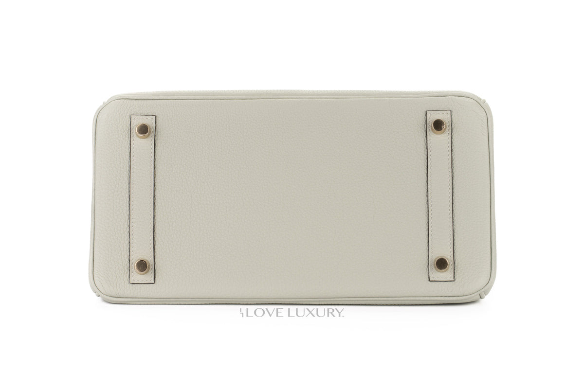Hermès Birkin 30 Gris Neve Togo Gold Hardware - view 6
