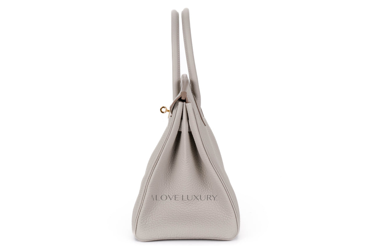 Hermès Birkin 30 Gris Pale Togo Gold Hardware - view 4