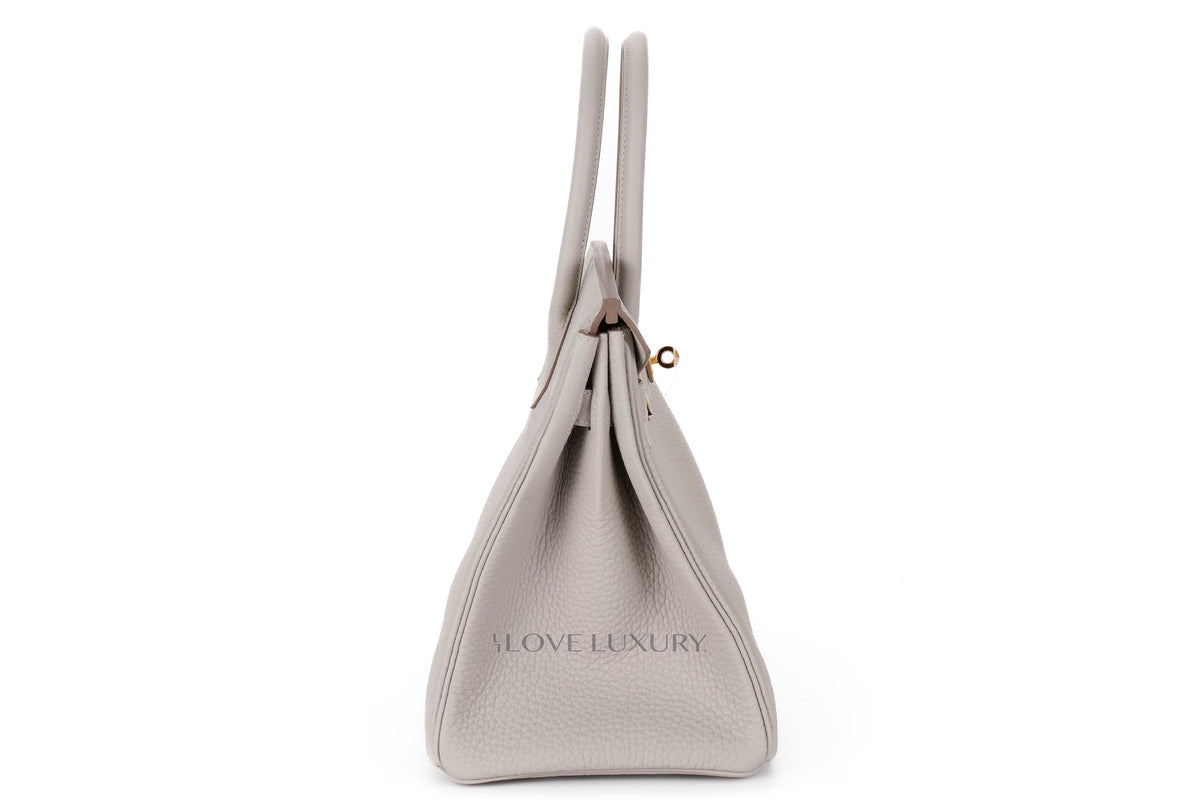 Hermès Birkin 30 Gris Pale Togo Gold Hardware - view 5