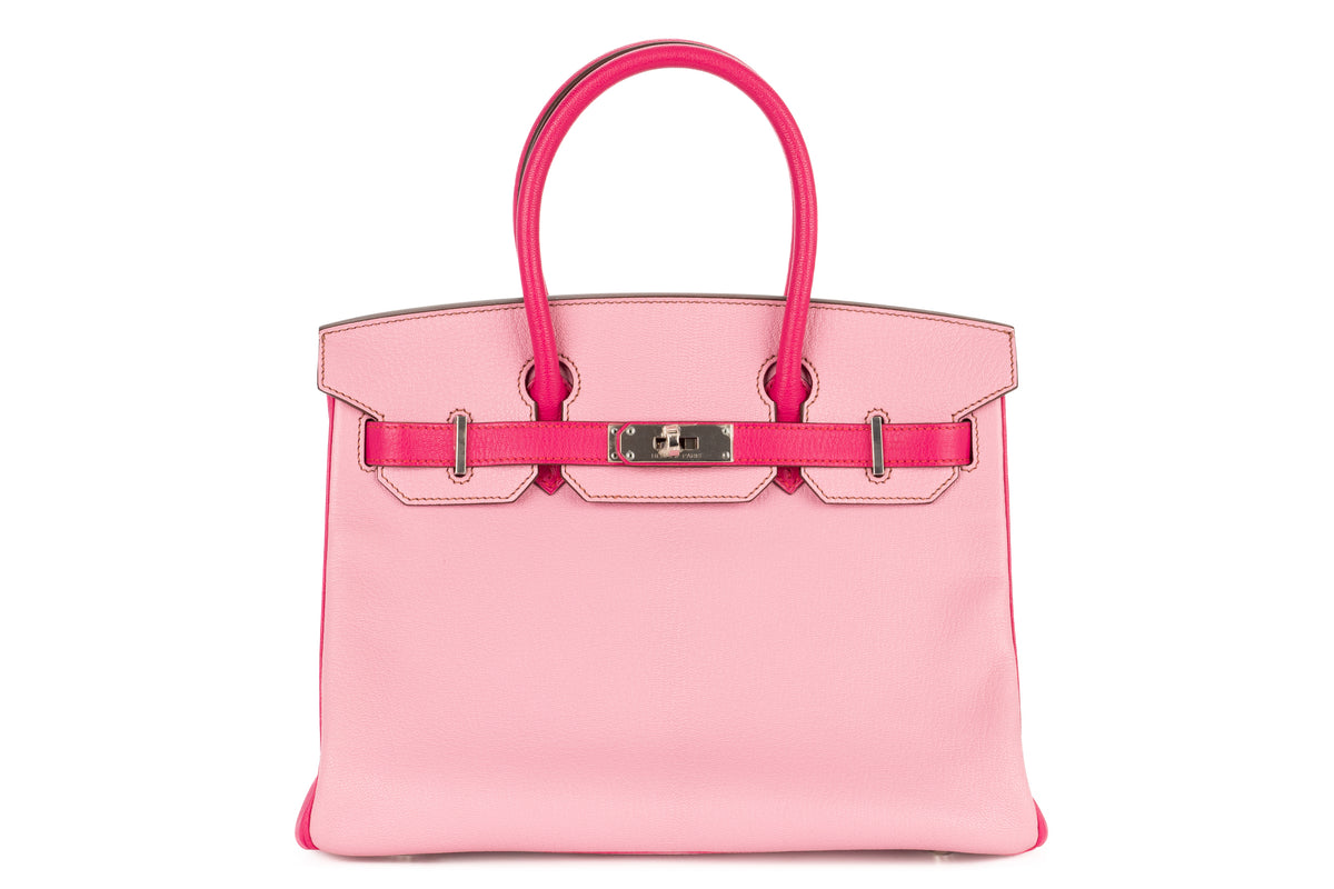 Hermès Birkin 30 HSS Bubblegum / Rose Tyrien Chevre Palladium Hardware - view 1