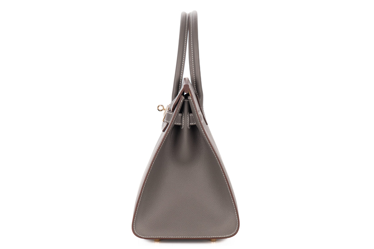 Hermès Birkin 30 HSS Gris Meyer Verso Lime Epsom Sellier Permabrass Hardware - view 4