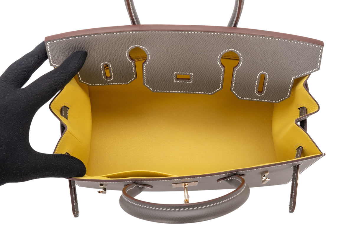 Hermès Birkin 30 HSS Gris Meyer Verso Lime Epsom Sellier Permabrass Hardware - view 9