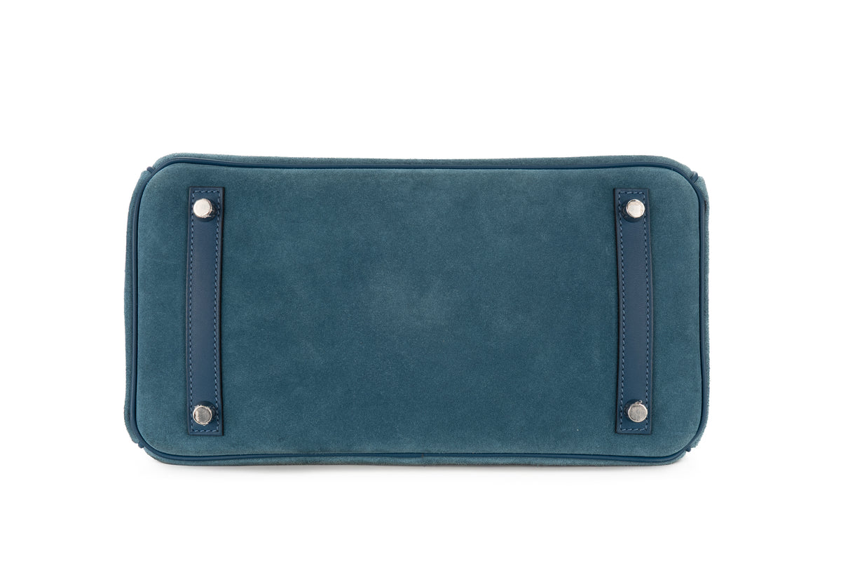 Hermès Birkin 30 Limited Edition Bleu Thalassa Grizzly & Swift Palladium Hardware - view 6