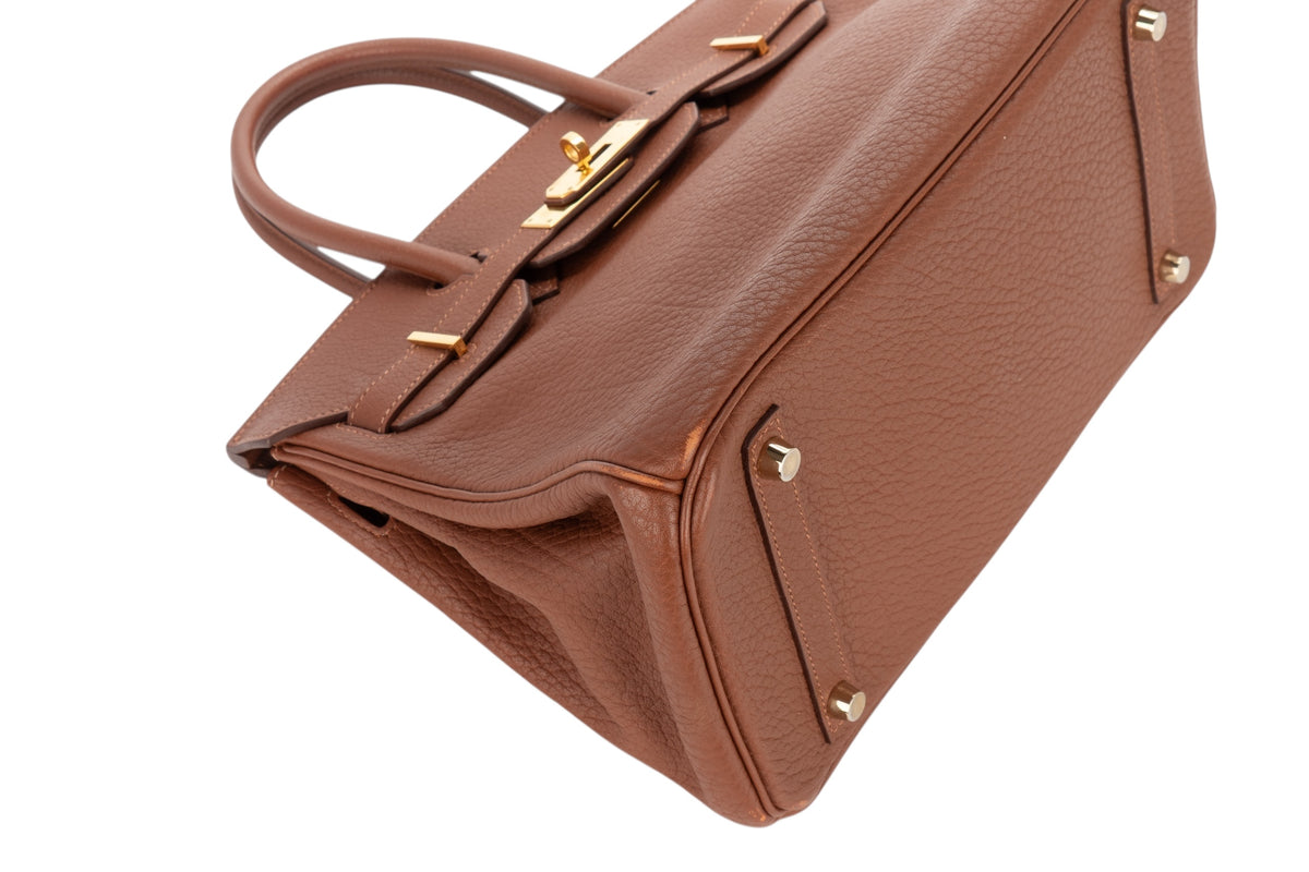 Hermès Birkin 30 Marron D'Inde Fjord Gold Hardware - view 11