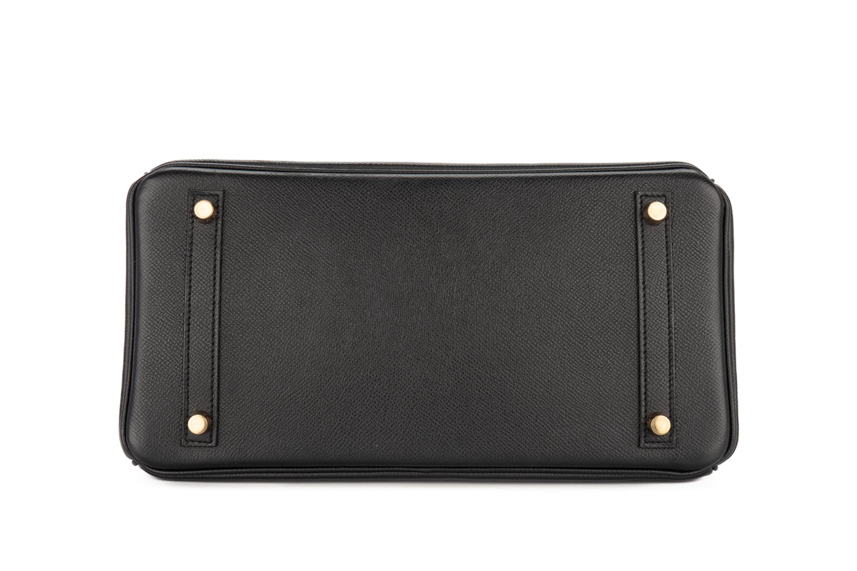 Hermès Birkin 30 Noir - Black Epsom Retourne Gold Hardware - view 6