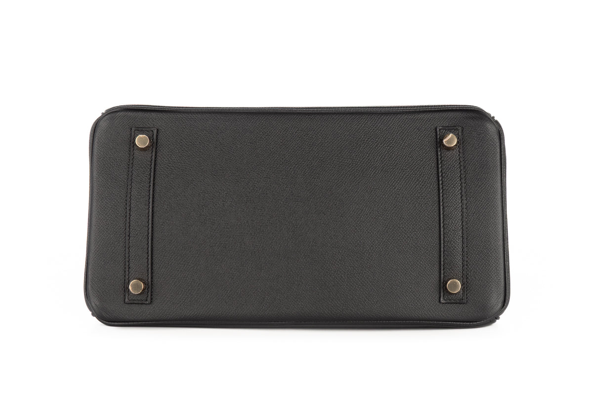 Hermès Birkin 30 Noir - Black Epsom Retourne Gold Hardware - view 6