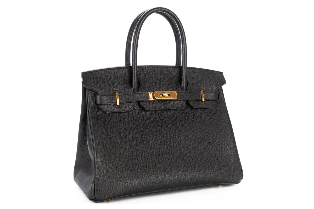Hermès Birkin 30 Noir - Black Epsom Retourne Gold Hardware - view 2