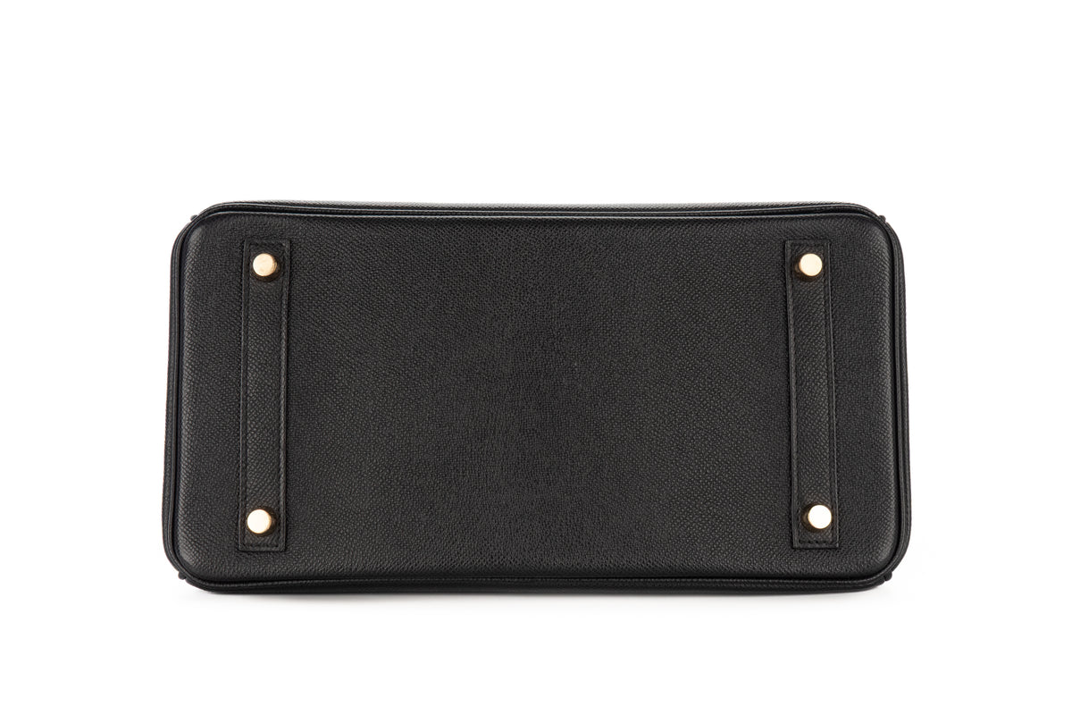 Hermès Birkin 30 Noir - Black Epsom Retourne Gold Hardware - view 6