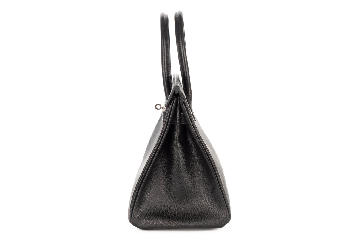 Hermès Birkin 30 Noir - Black Epsom Retourne Palladium Hardware - view 4
