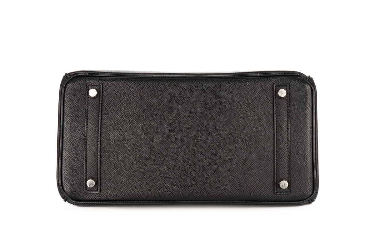 Hermès Birkin 30 Noir - Black Epsom Retourne Palladium Hardware - view 6