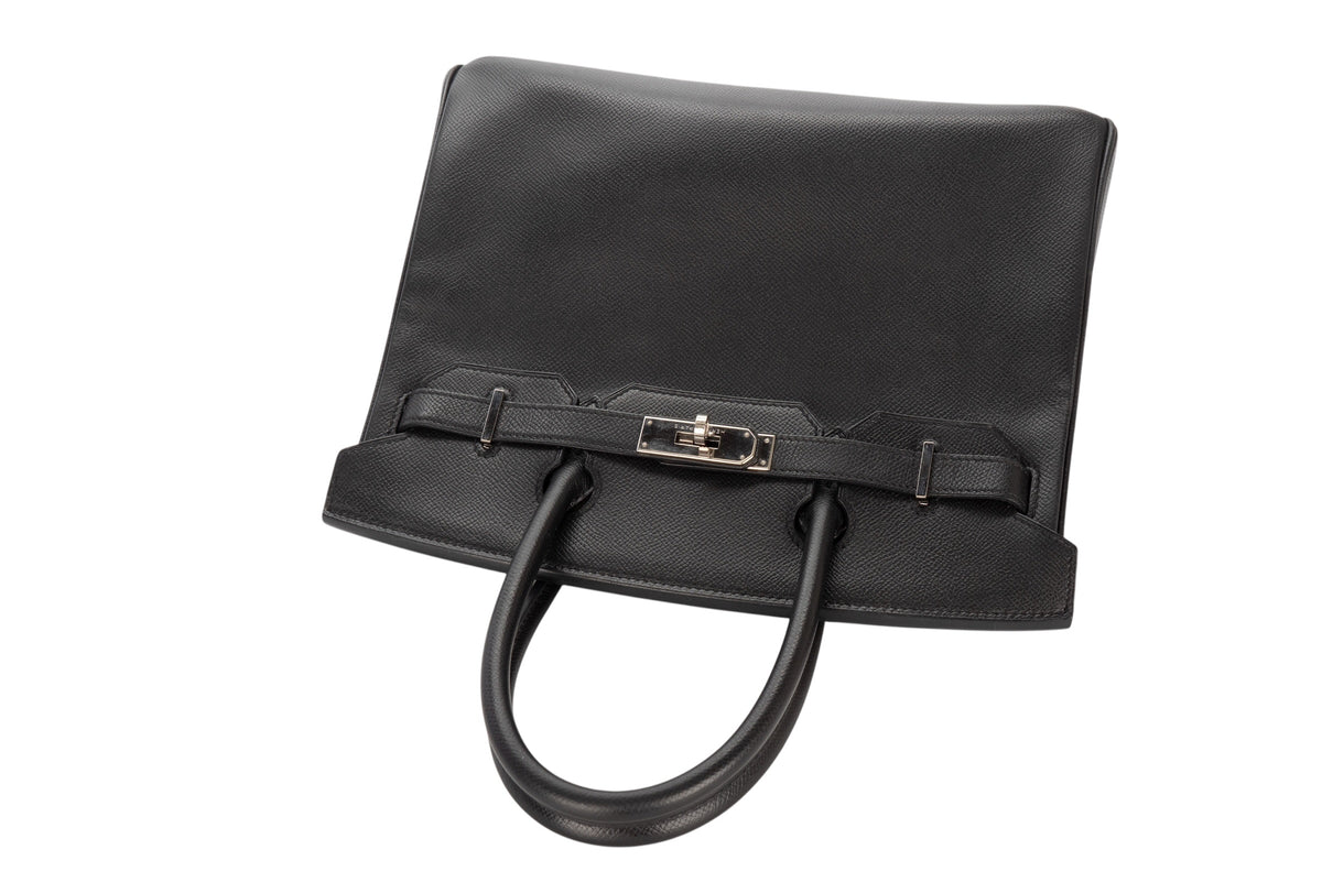 Hermès Birkin 30 Noir - Black Epsom Retourne Palladium Hardware - view 8